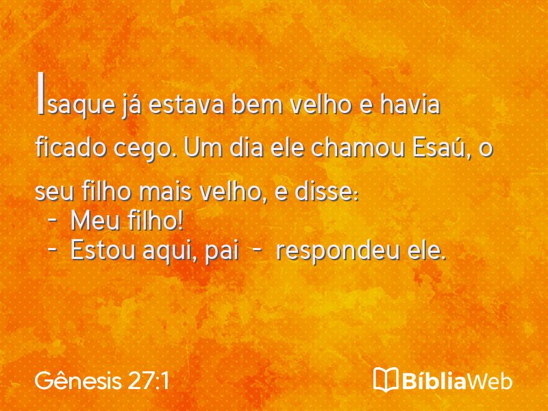 Gênesis 27:1 em imagem para compartilhar