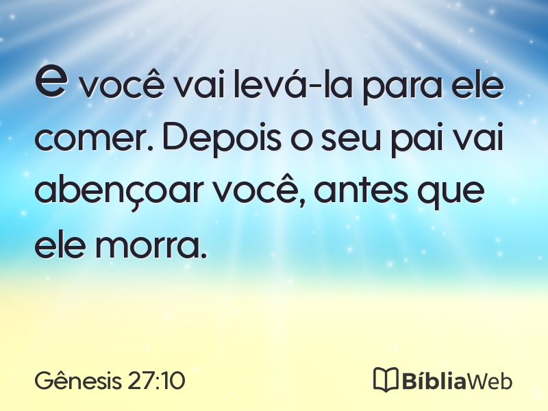 Gênesis 27:10 em imagem para compartilhar