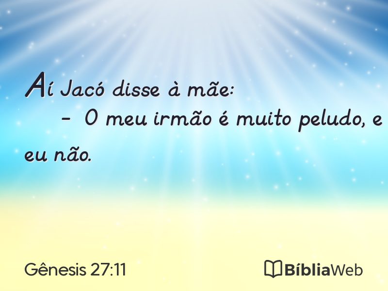 Gênesis 27:11 em imagem para compartilhar
