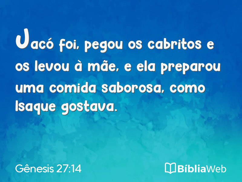 Gênesis 27:14 em imagem para compartilhar