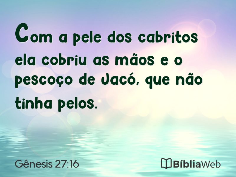 Gênesis 27:16 em imagem para compartilhar