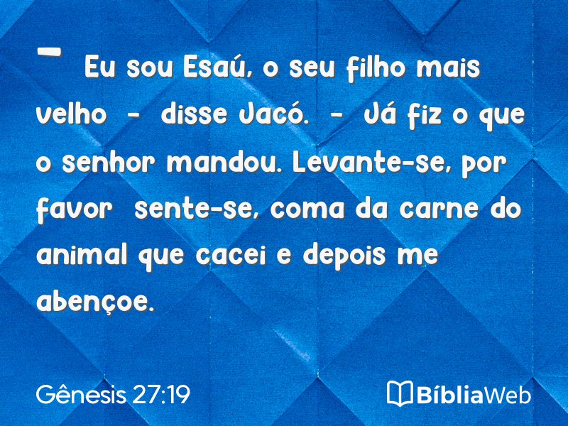 Gênesis 27:19 em imagem para compartilhar