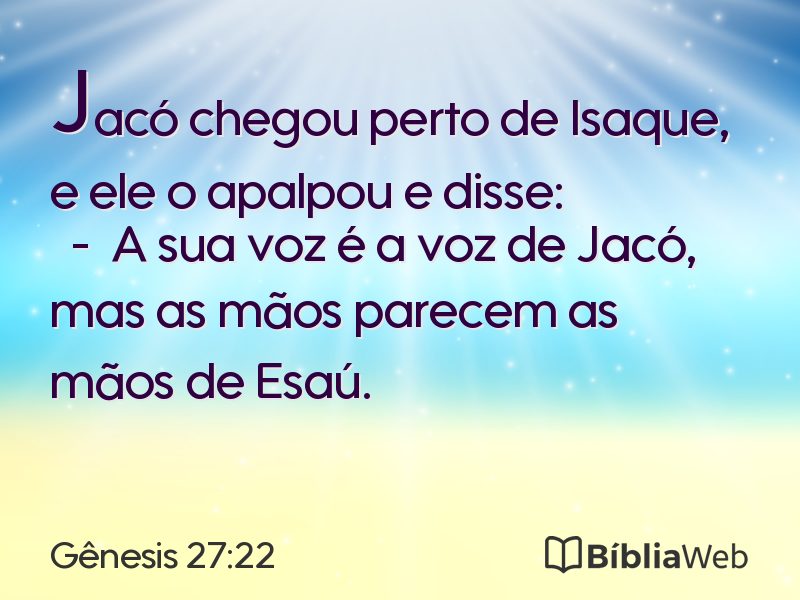Gênesis 27:22 em imagem para compartilhar