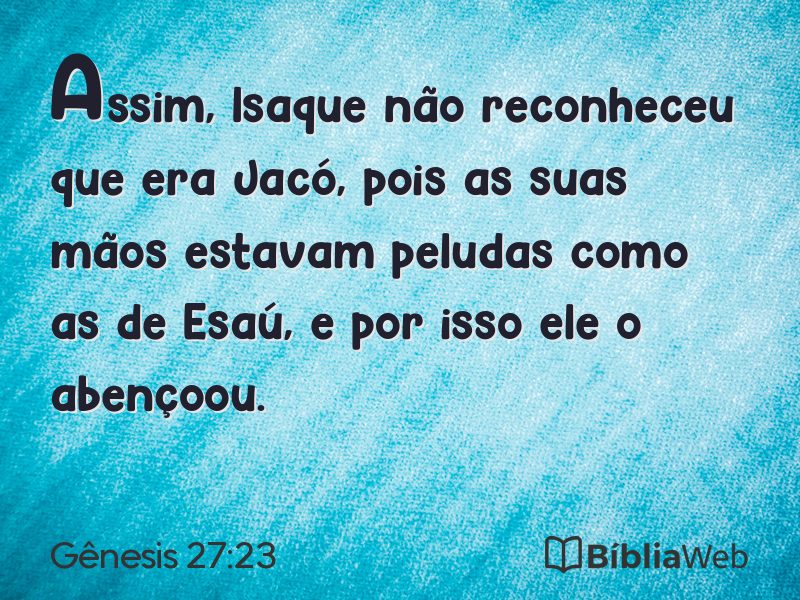 Gênesis 27:23 em imagem para compartilhar
