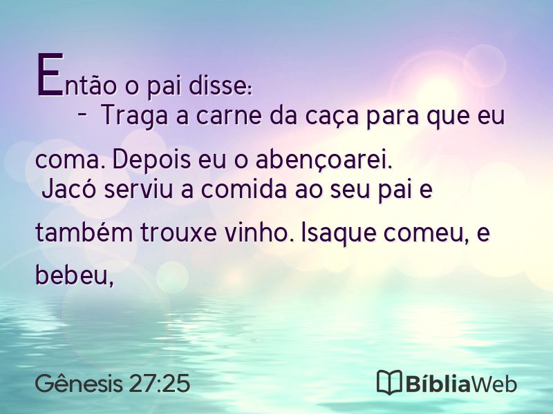 Gênesis 27:25 em imagem para compartilhar
