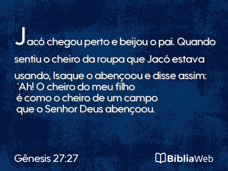 Gênesis 27:27 em imagem para compartilhar