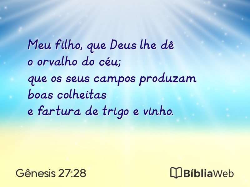 Gênesis 27:28 em imagem para compartilhar