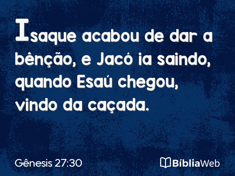 Gênesis 27:30 em imagem para compartilhar