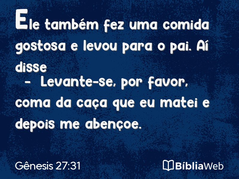 Gênesis 27:31 em imagem para compartilhar