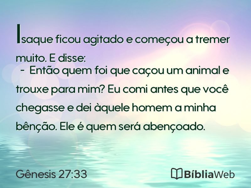 Gênesis 27:33 em imagem para compartilhar