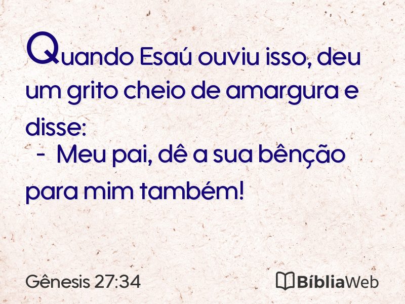 Gênesis 27:34 em imagem para compartilhar