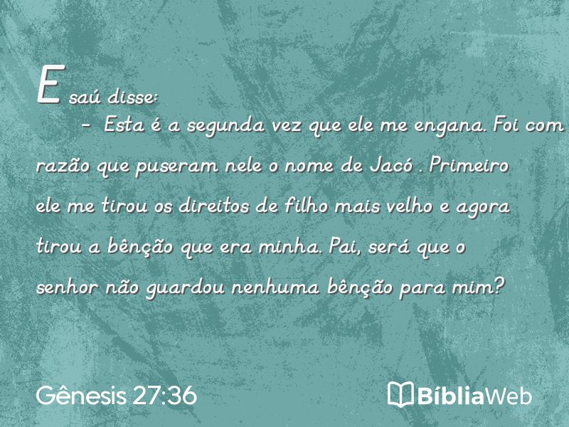 Gênesis 27:36 em imagem para compartilhar