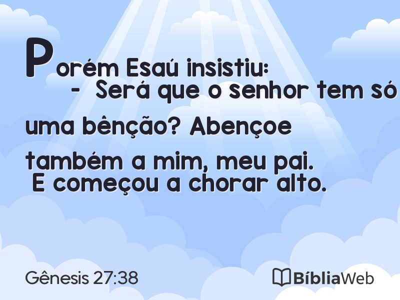 Gênesis 27:38 em imagem para compartilhar