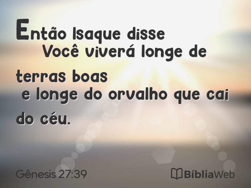 Gênesis 27:39 em imagem para compartilhar
