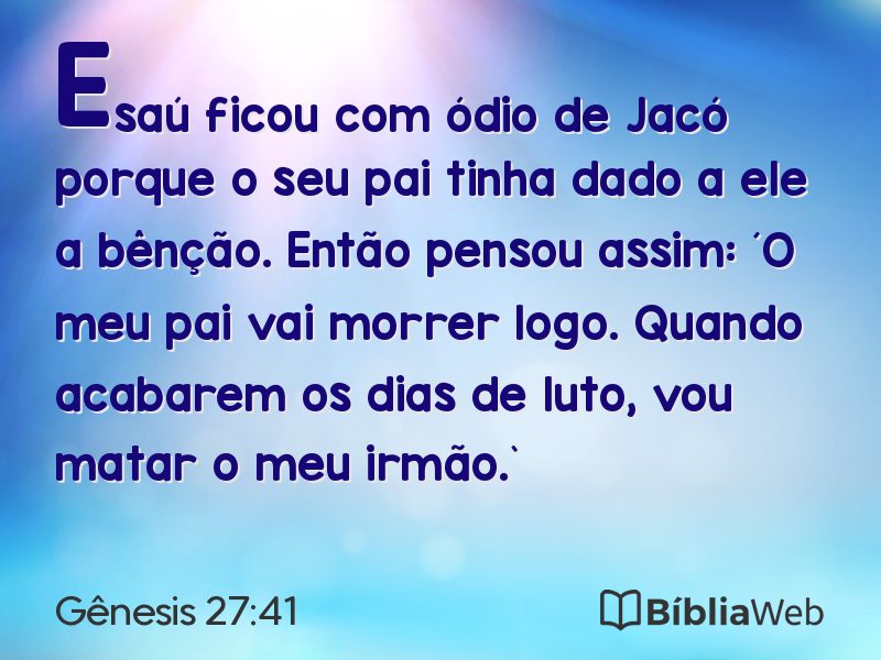 Gênesis 27:41 em imagem para compartilhar