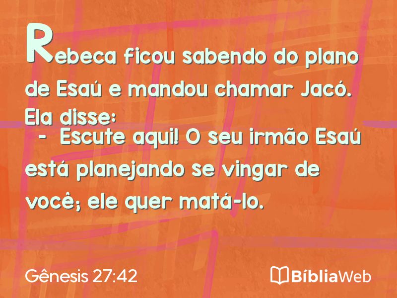 Gênesis 27:42 em imagem para compartilhar