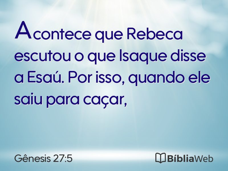Gênesis 27:5 em imagem para compartilhar