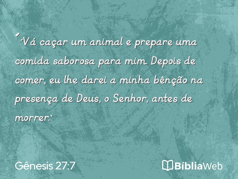 Gênesis 27:7 em imagem para compartilhar
