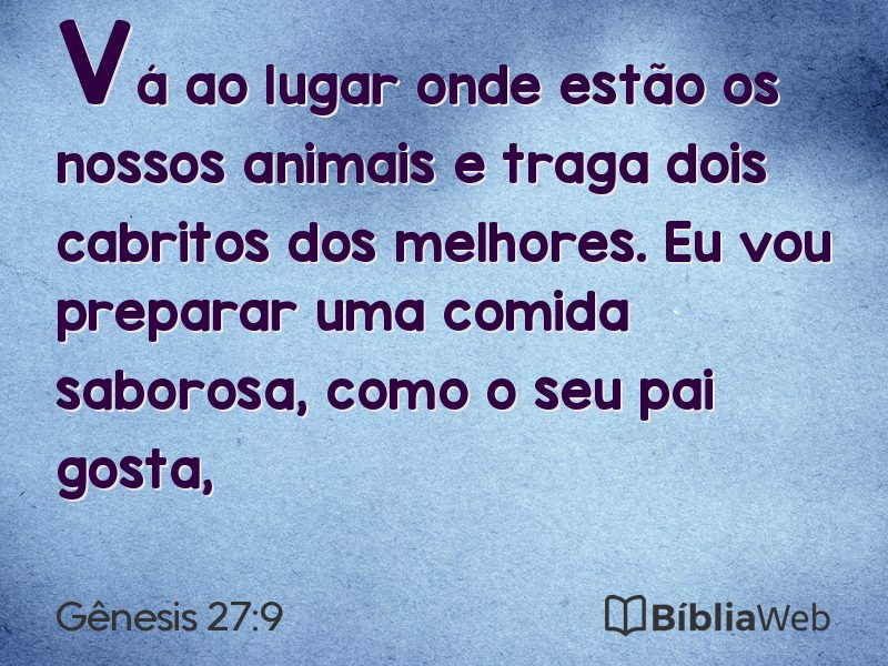 Gênesis 27:9 em imagem para compartilhar