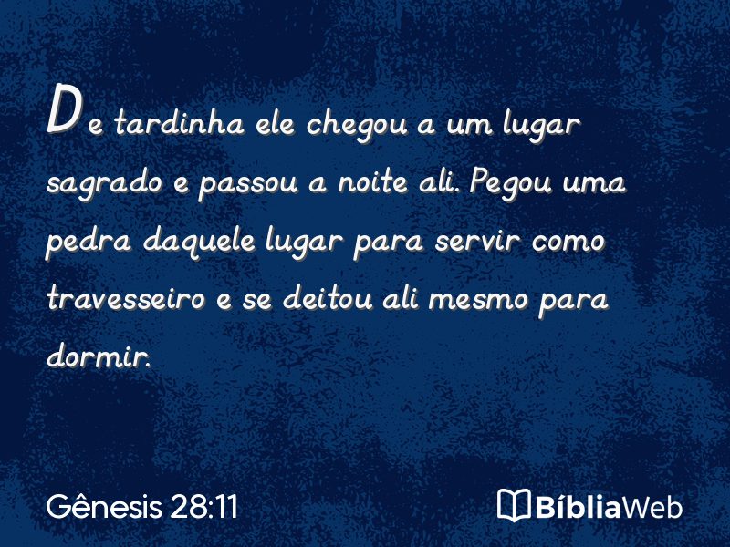 Gênesis 28:11 em imagem para compartilhar