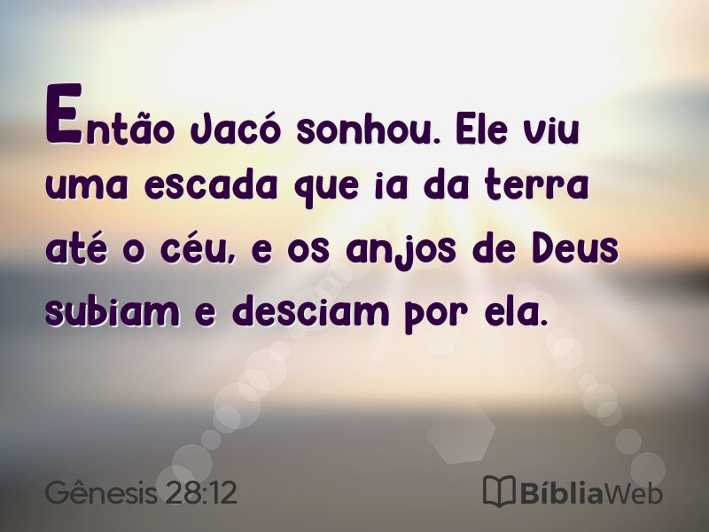 Gênesis 28:12 em imagem para compartilhar