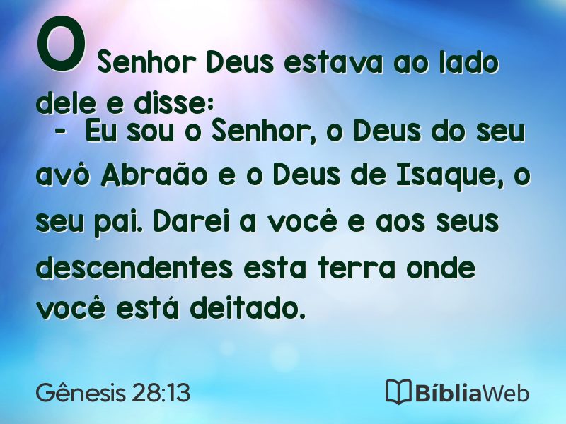 Gênesis 28:13 em imagem para compartilhar