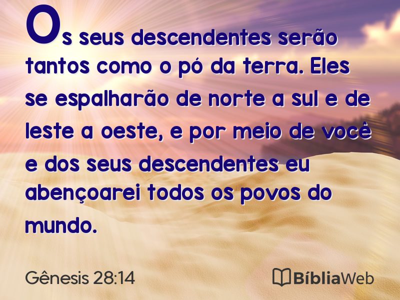 Gênesis 28:14 em imagem para compartilhar