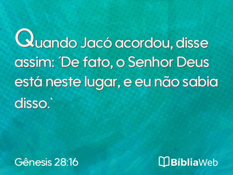 Gênesis 28:16 em imagem para compartilhar
