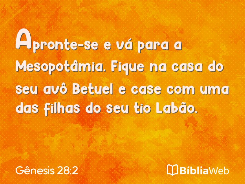 Gênesis 28:2 em imagem para compartilhar