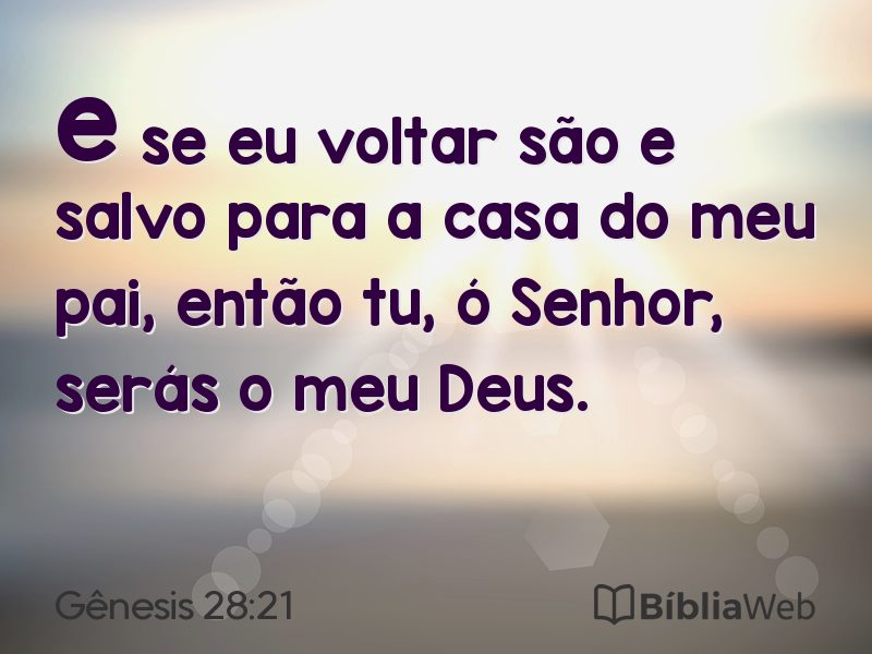 Gênesis 28:21 em imagem para compartilhar
