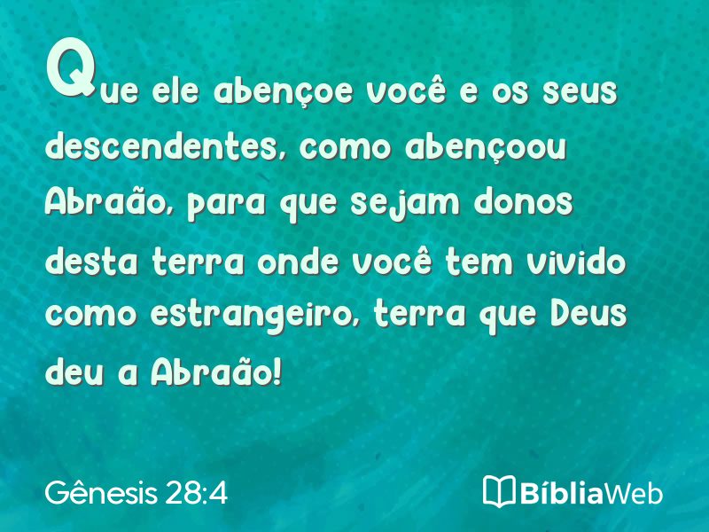 Gênesis 28:4 em imagem para compartilhar
