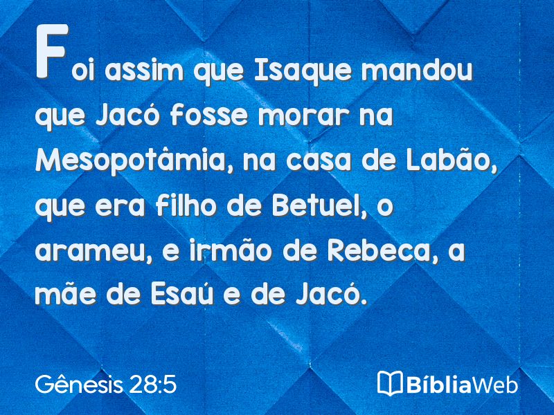Gênesis 28:5 em imagem para compartilhar
