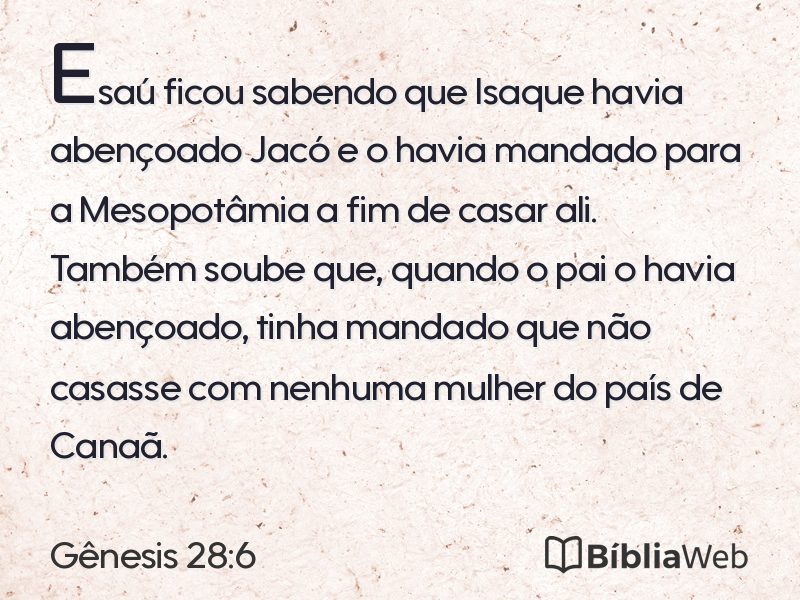 Gênesis 28:6 em imagem para compartilhar