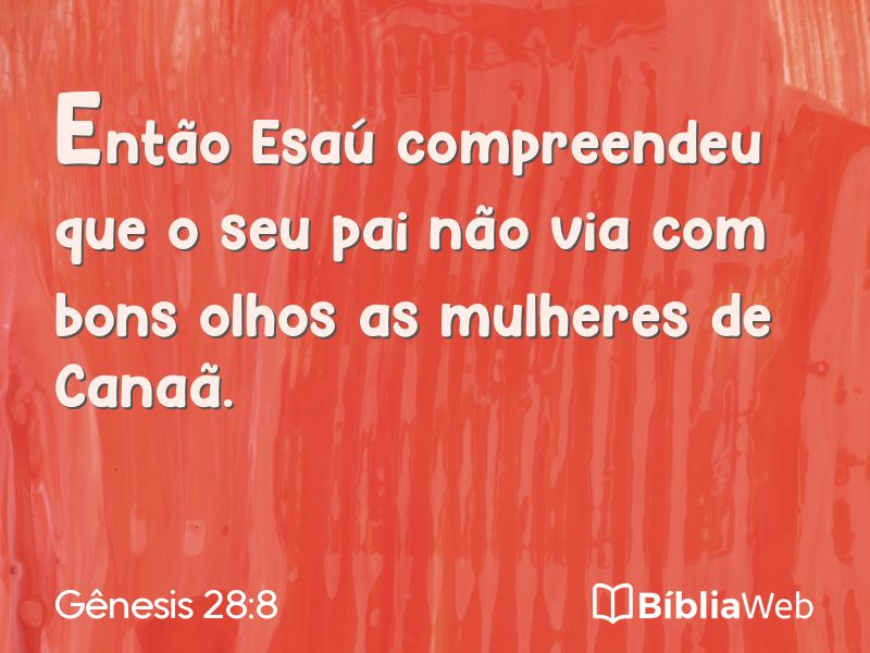 Gênesis 28:8 em imagem para compartilhar