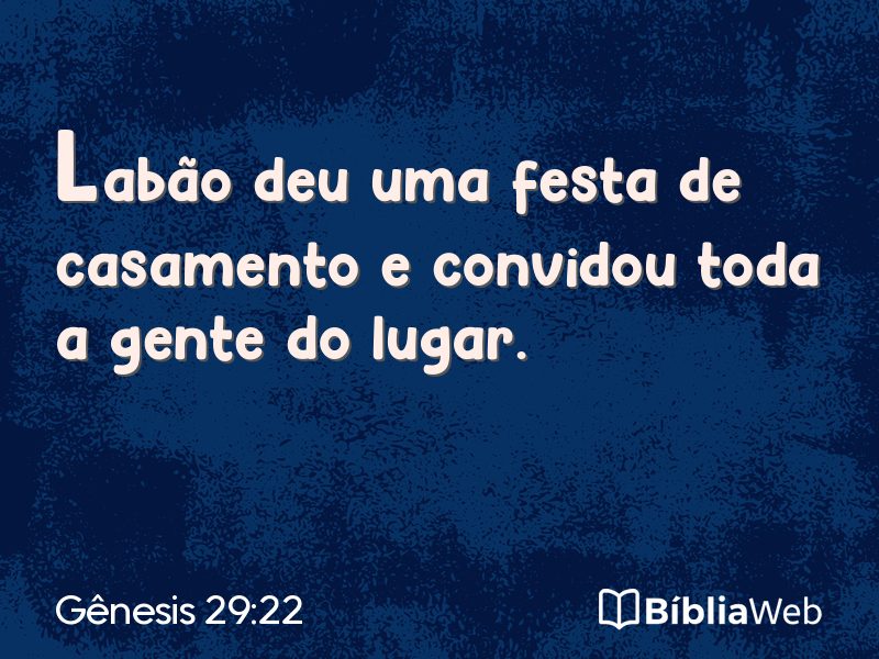 Gênesis 29:22 em imagem para compartilhar