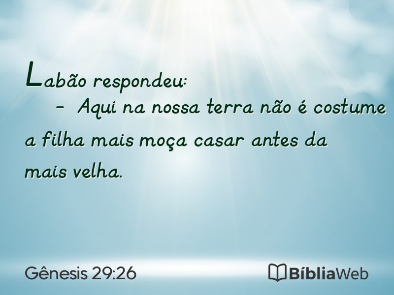 Gênesis 29:26 em imagem para compartilhar