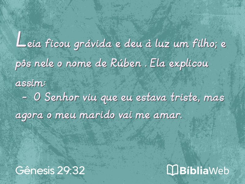 Gênesis 29:32 em imagem para compartilhar