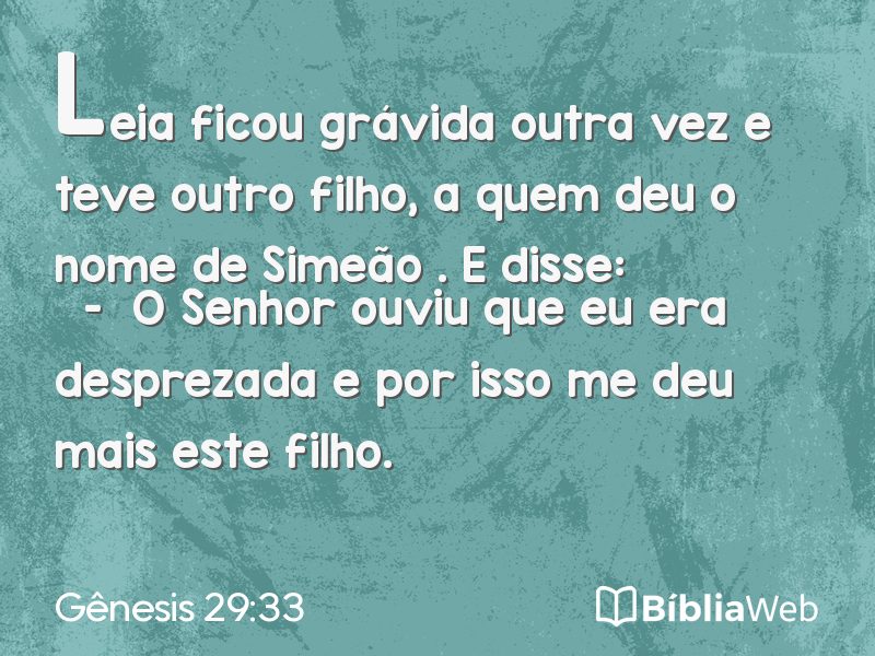 Gênesis 29:33 em imagem para compartilhar