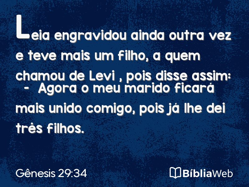 Gênesis 29:34 em imagem para compartilhar