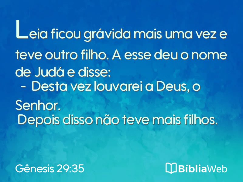 Gênesis 29:35 em imagem para compartilhar