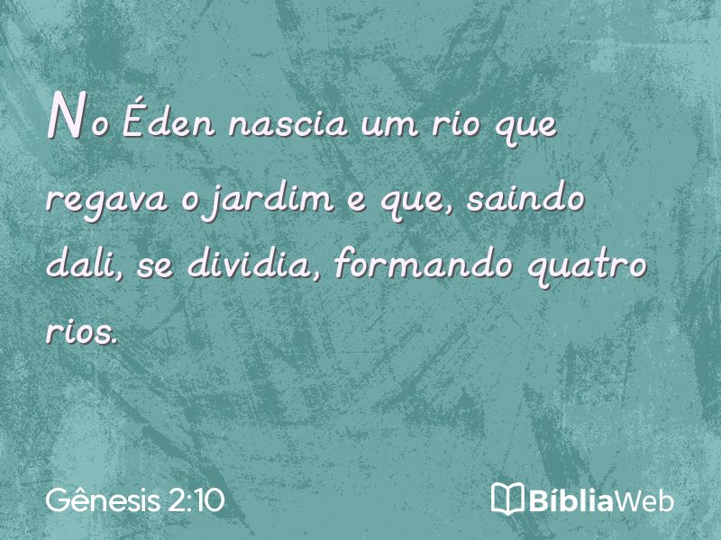 Gênesis 2:10 em imagem para compartilhar