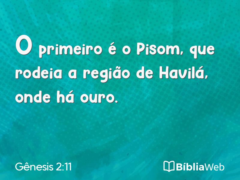 Gênesis 2:11 em imagem para compartilhar