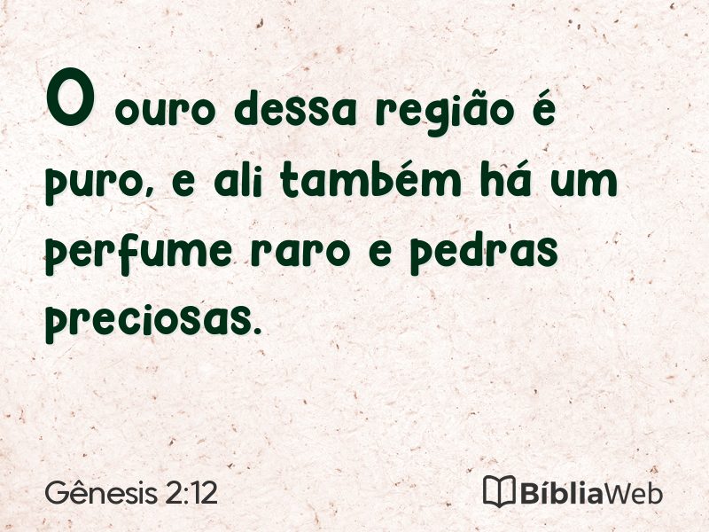 Gênesis 2:12 em imagem para compartilhar