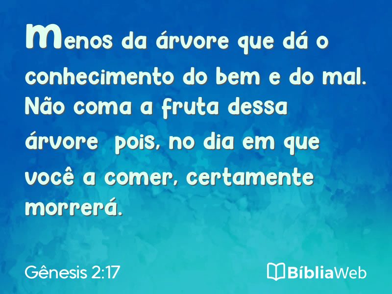 Gênesis 2:17 em imagem para compartilhar