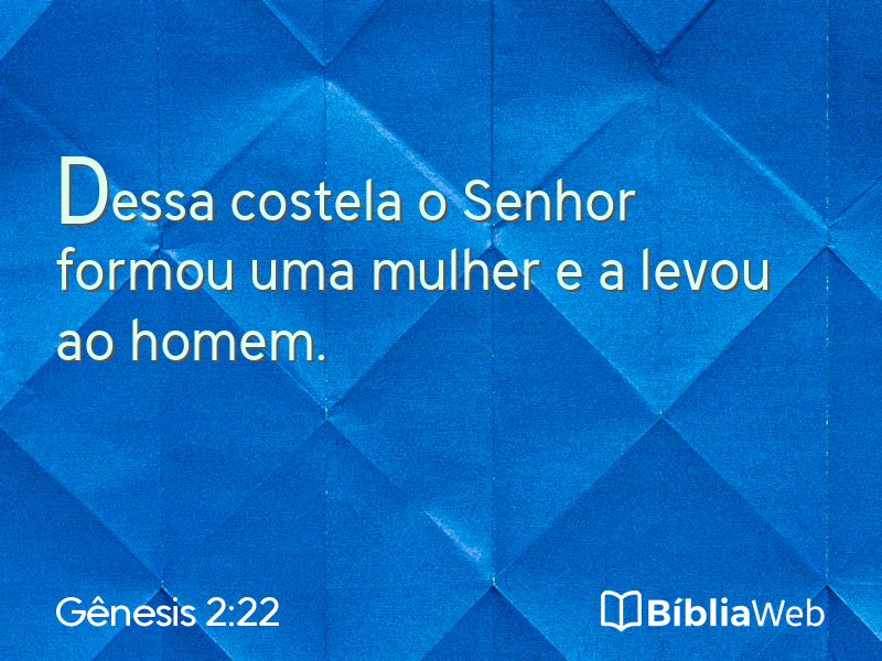 Gênesis 2:22 em imagem para compartilhar
