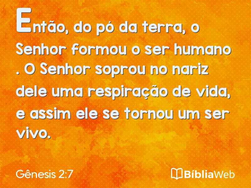 Gênesis 2:7 em imagem para compartilhar