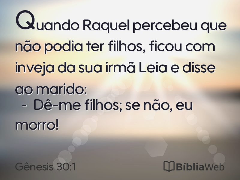 Gênesis 30:1 em imagem para compartilhar