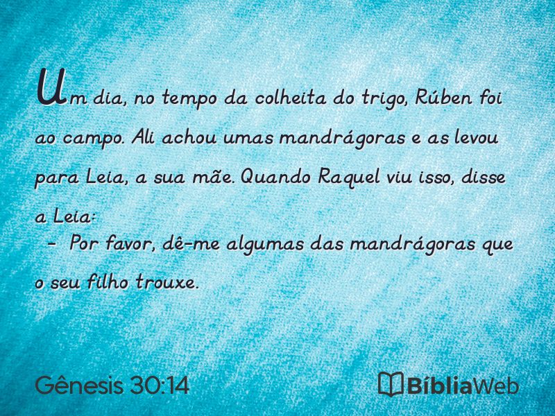 Gênesis 30:14 em imagem para compartilhar