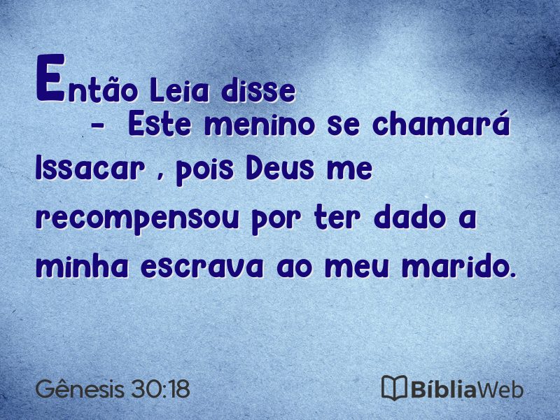 Gênesis 30:18 em imagem para compartilhar