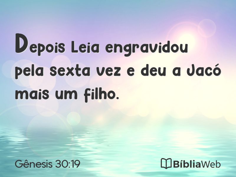 Gênesis 30:19 em imagem para compartilhar